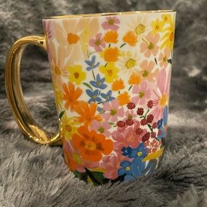 Rifle Paper Co Floral Anthropology Mug with Gold Handle